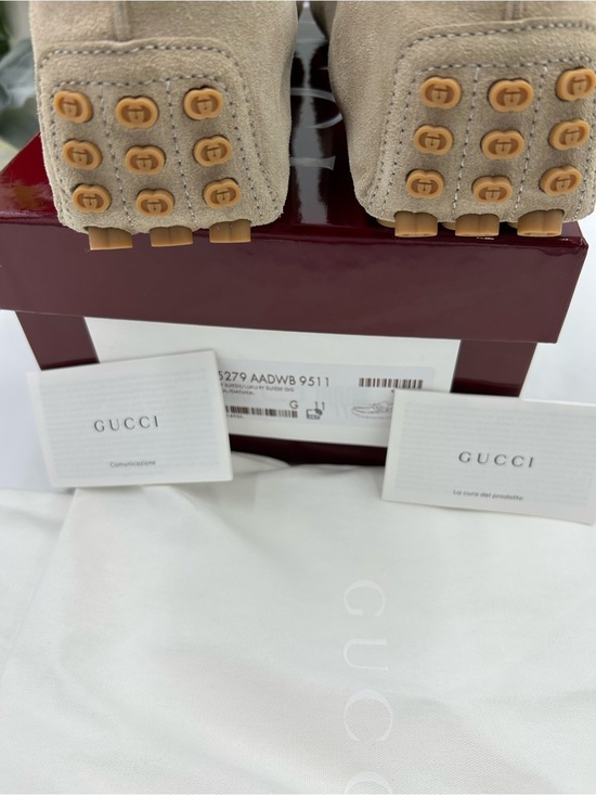 Men\'s Gucci, GG  embossed suede driver loafers size 11 fits 12 US made in Italy main image 10